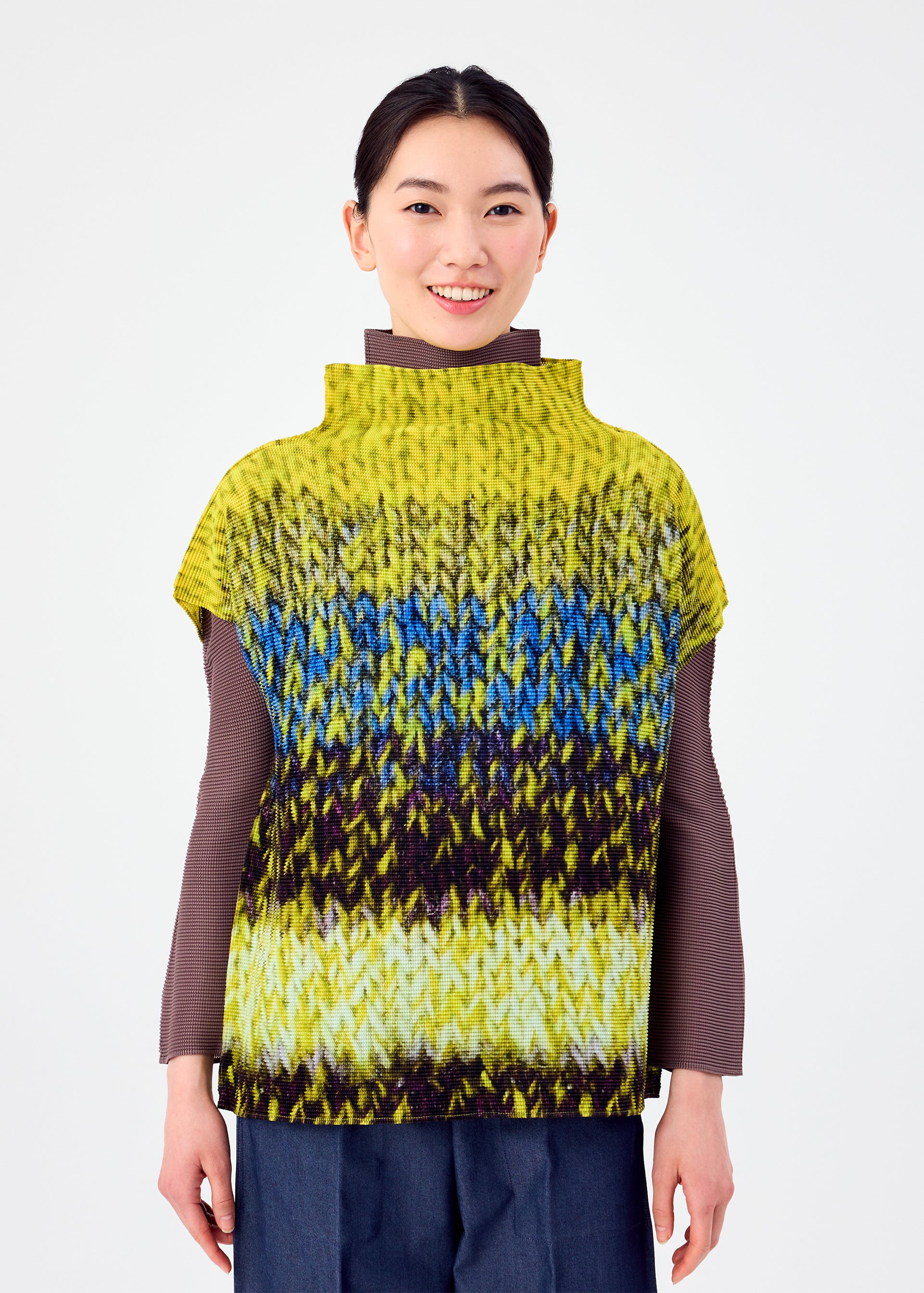 MIX YARN KNIT、ウィメンズ_トップス_トップ、着用画像1