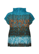 MIX YARN KNIT、ウィメンズ_トップス_トップ、ブルー