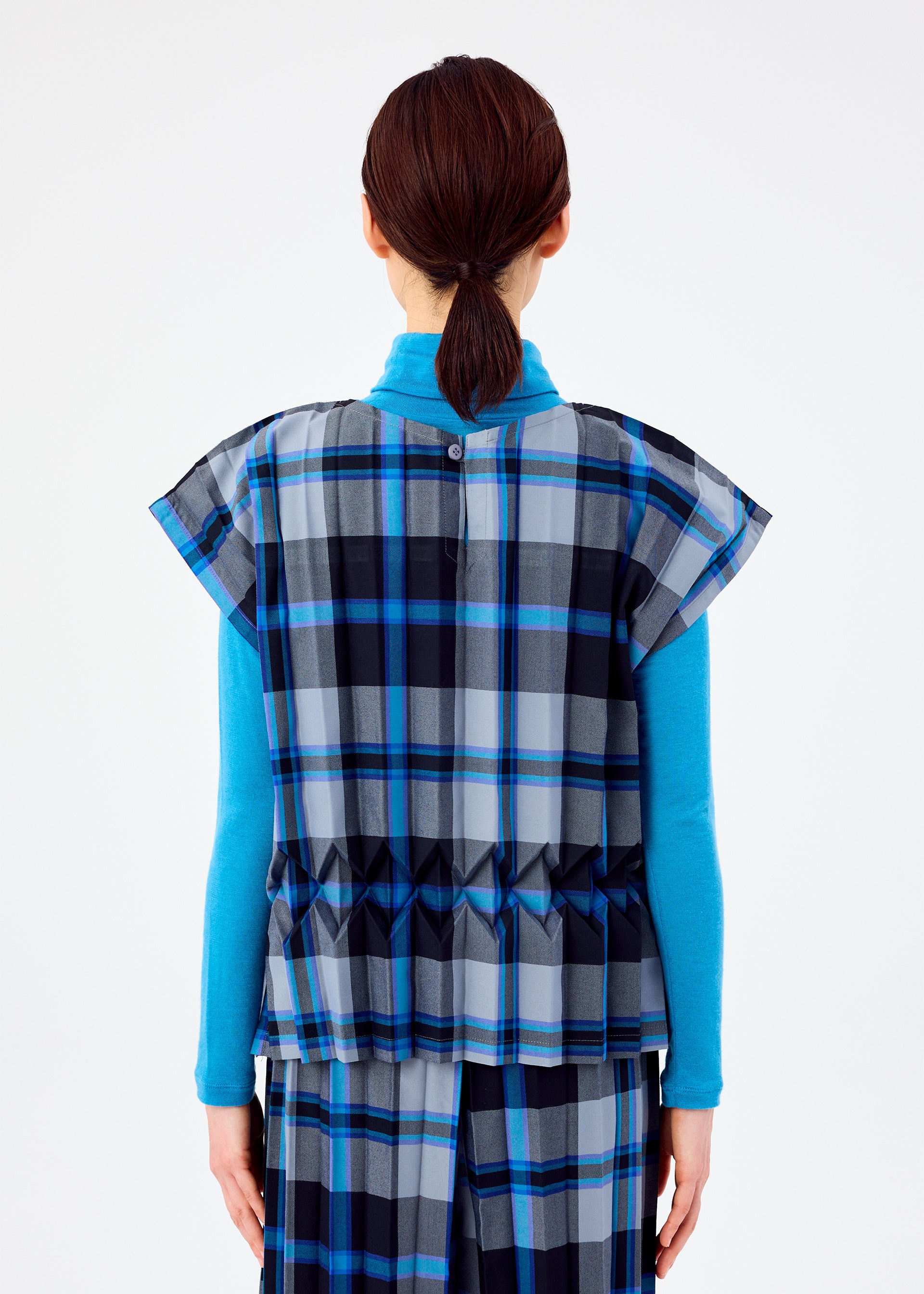 TARTAN CHECK PLEATS、ウィメンズ_トップス_トップ、着用画像2
