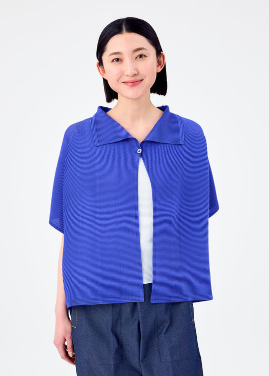 SQUARE STRETCH PLEATS、ウィメンズ_トップス_カーディガン、着用画像1