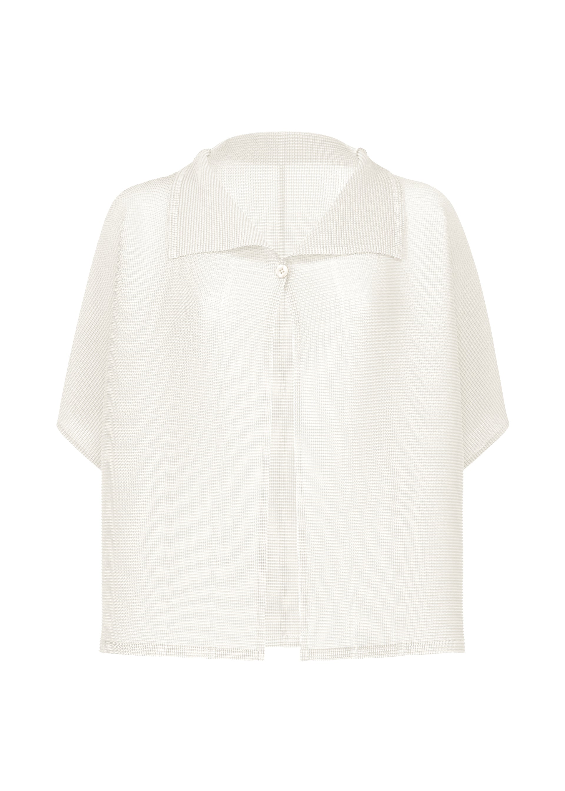 SQUARE STRETCH PLEATS、ウィメンズ_トップス_カーディガン、ホワイト