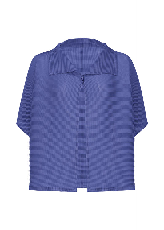 SQUARE STRETCH PLEATS、ウィメンズ_トップス_カーディガン、ブルー