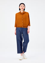DOLMAN STRETCH PLEATS 2、ウィメンズ_トップス_カーディガン、着用画像3