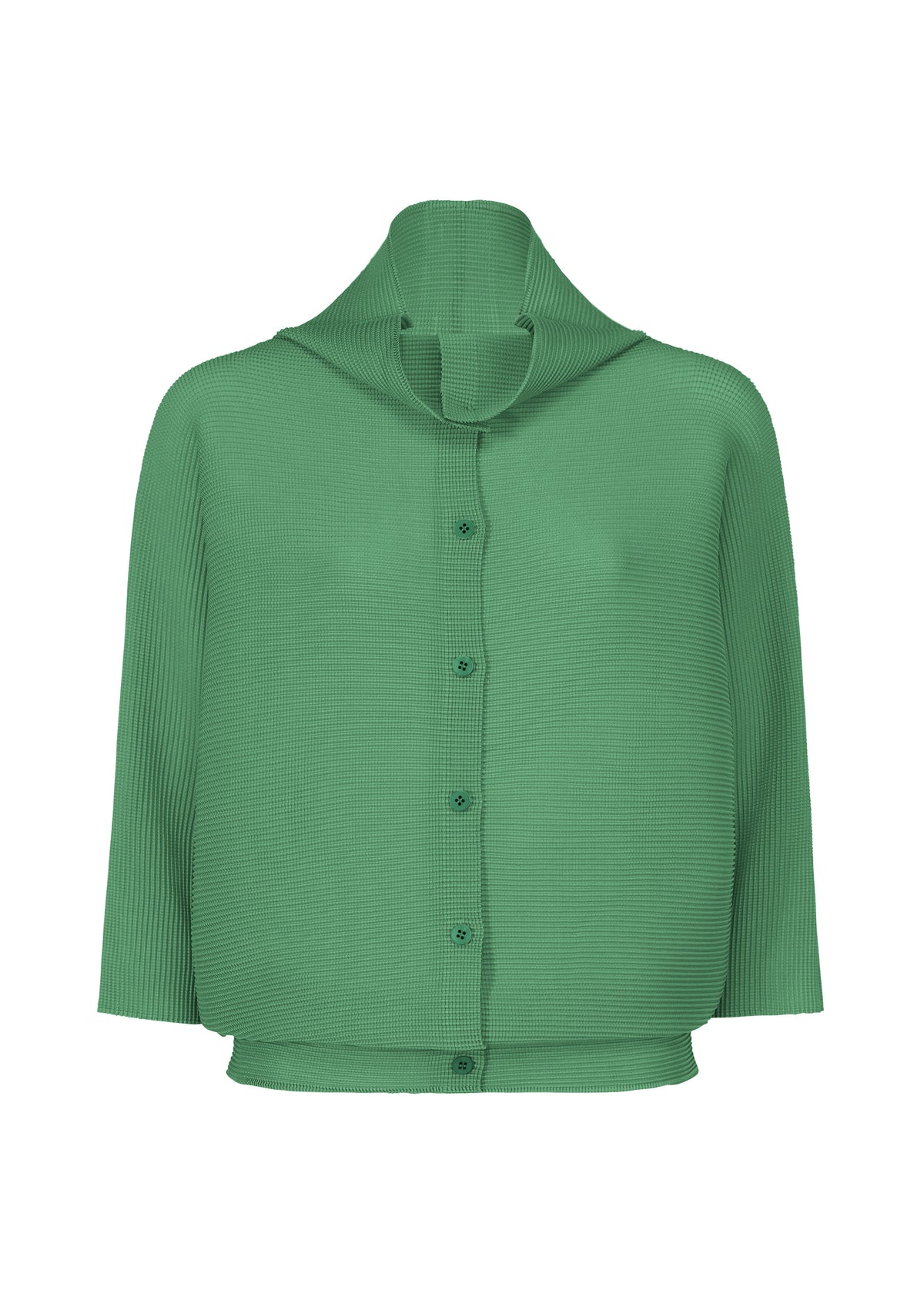 DOLMAN STRETCH PLEATS 2、ウィメンズ_トップス_カーディガン、グリーン