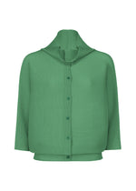 DOLMAN STRETCH PLEATS 2、ウィメンズ_トップス_カーディガン、グリーン