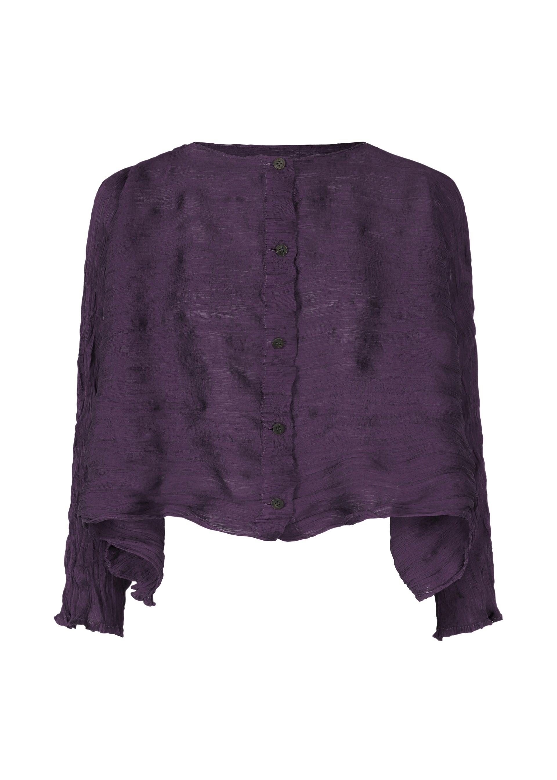 TWIST SEE-THROUGH CREPE、ウィメンズ_トップス_カーディガン、パープル