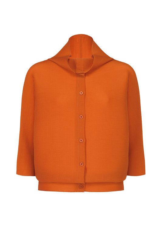 DOLMAN STRETCH PLEATS 3、ウィメンズ_トップス_カーディガン、オレンジ