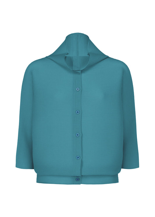 DOLMAN STRETCH PLEATS 3、ウィメンズ_トップス_カーディガン、ブルー