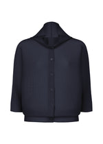 DOLMAN STRETCH PLEATS 3、ウィメンズ_トップス_カーディガン、ネイビー