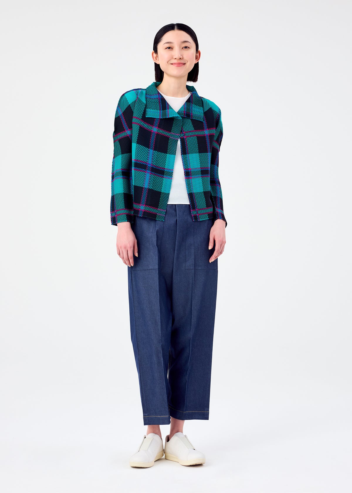 TARTAN CHECK、ウィメンズ_トップス_カーディガン、着用画像3