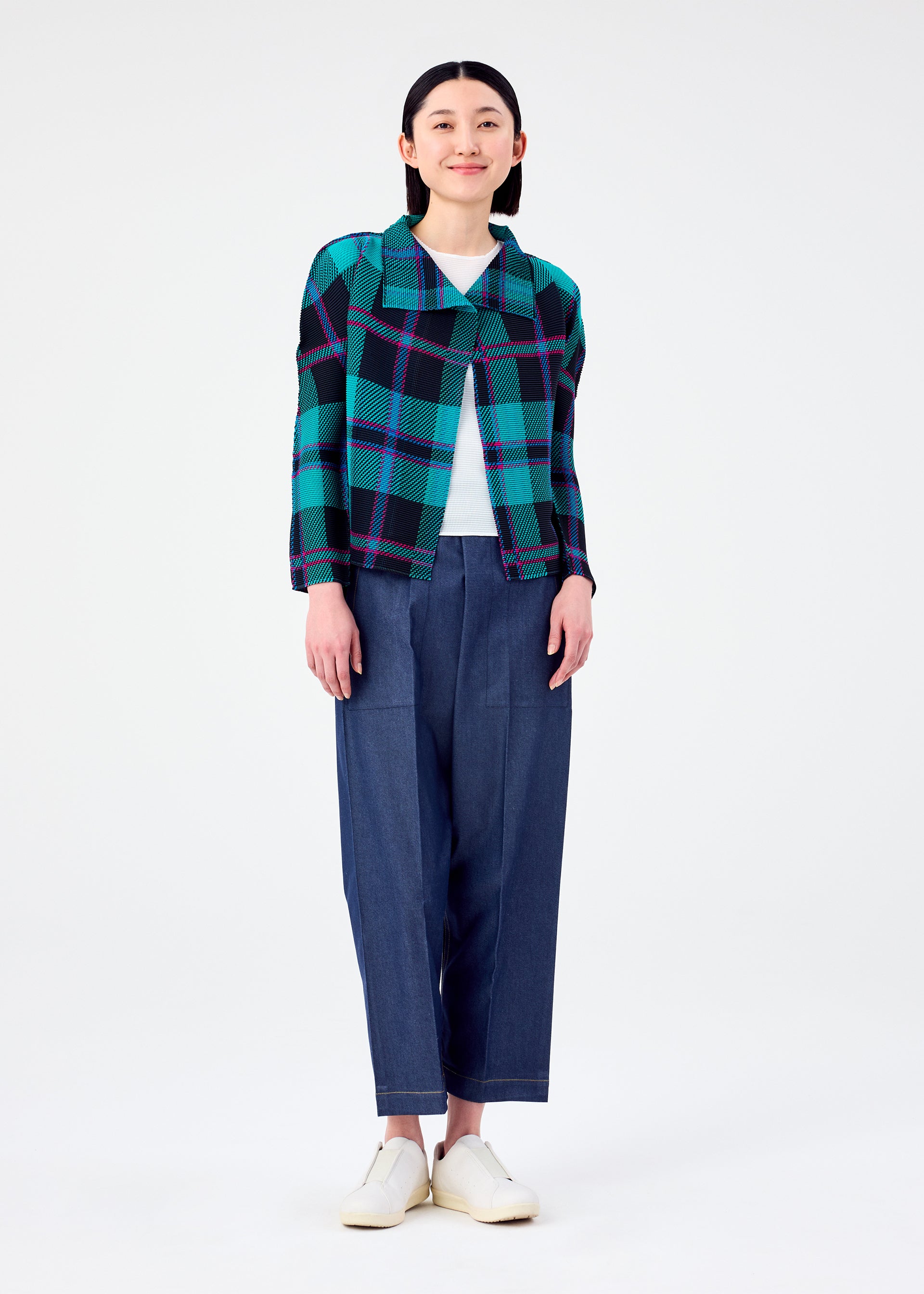 TARTAN CHECK、ウィメンズ_トップス_カーディガン、着用画像3