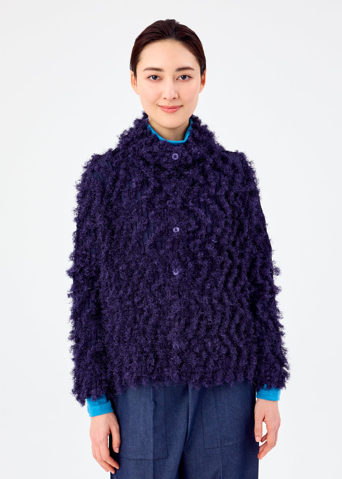 SHAGGY PLEATS、ウィメンズ_トップス_カーディガン、着用画像1