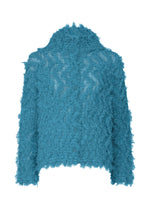 SHAGGY PLEATS、ウィメンズ_トップス_カーディガン、ブルー