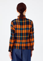 TARTAN CHECK PLEATS SHIRT、ウィメンズ_トップス_カーディガン、着用画像2