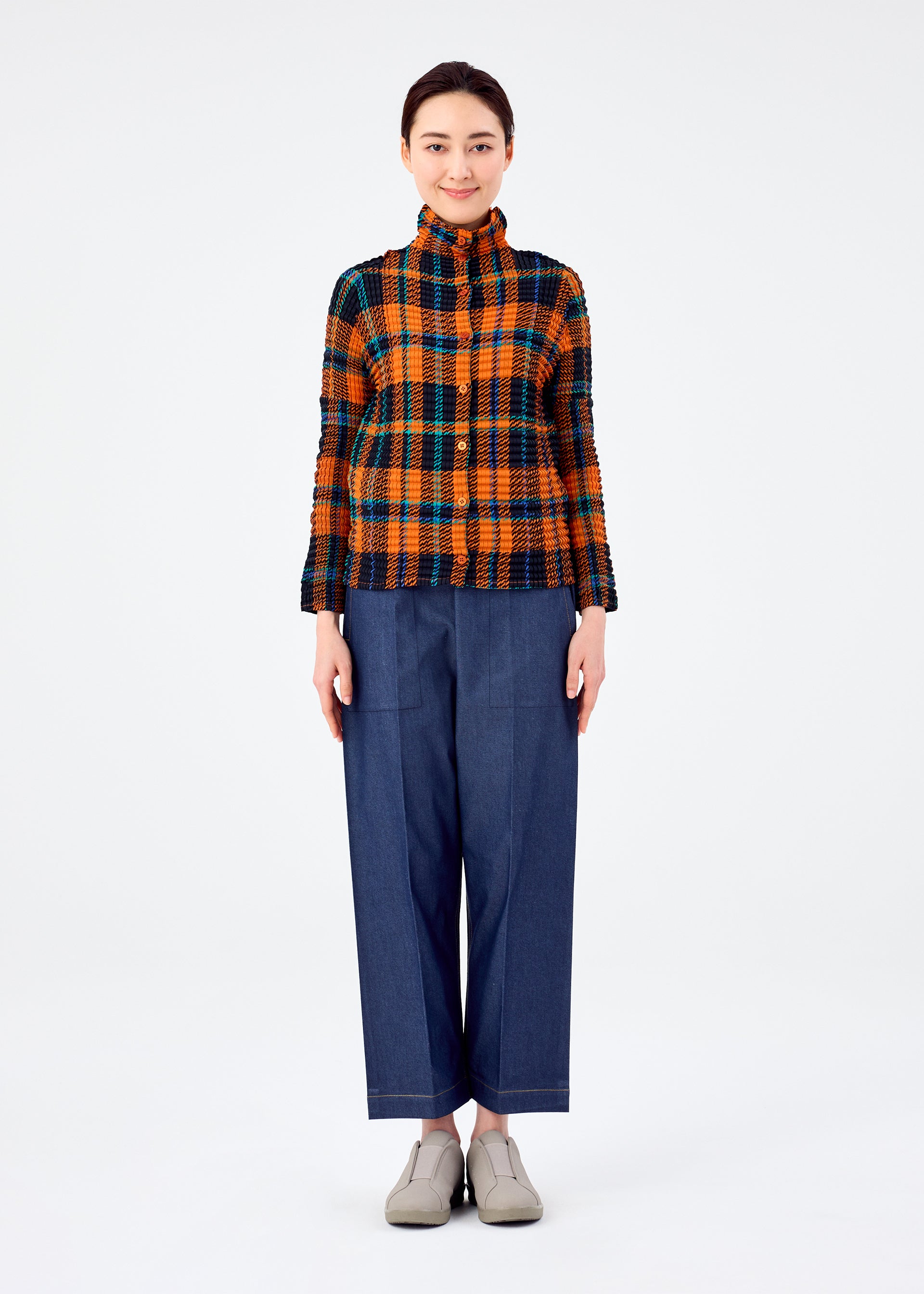 TARTAN CHECK PLEATS SHIRT – isseymiyake.com