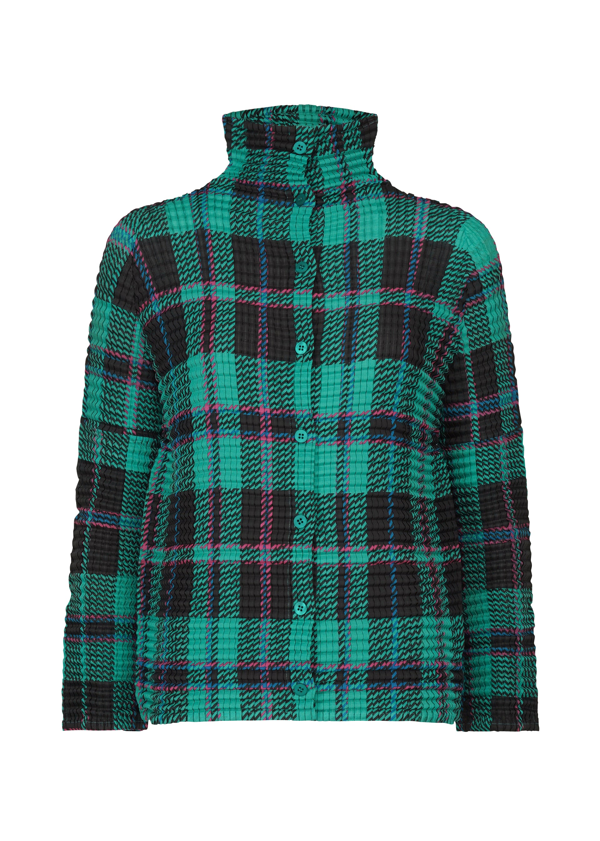 TARTAN CHECK PLEATS SHIRT – isseymiyake.com
