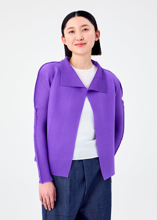 STRETCH PLEATS 7、ウィメンズ_トップス_カーディガン、着用画像1