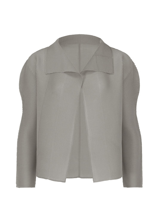 STRETCH PLEATS 7、ウィメンズ_トップス_カーディガン、グレー