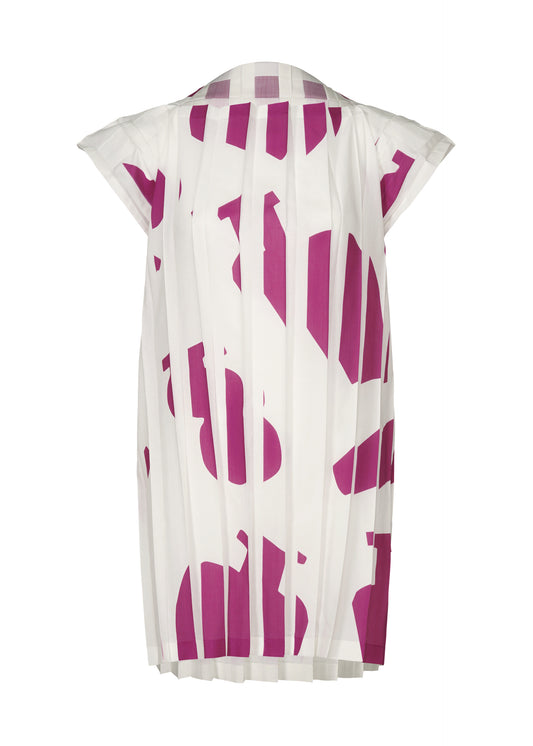 BOTTLE PLEATS SHIRT、ウィメンズ_トップス_チュニック、ホワイト