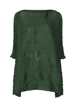 TWIST SEE-THROUGH CREPE、ウィメンズ_トップス_チュニック、グリーン
