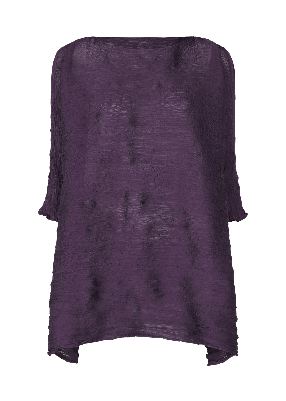 TWIST SEE-THROUGH CREPE、ウィメンズ_トップス_チュニック、パープル