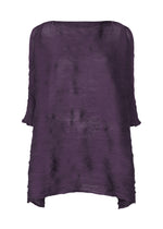 TWIST SEE-THROUGH CREPE、ウィメンズ_トップス_チュニック、パープル