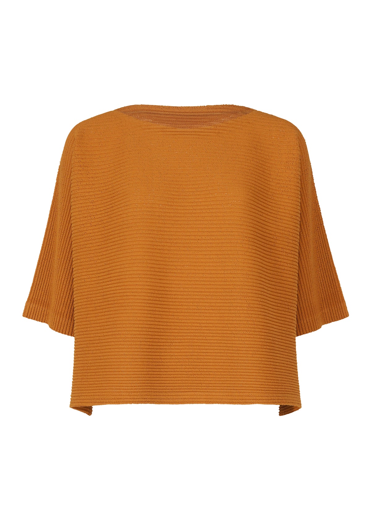 FUWA FUWA MESH PLEATS、ウィメンズ_トップス_トップ、オレンジ