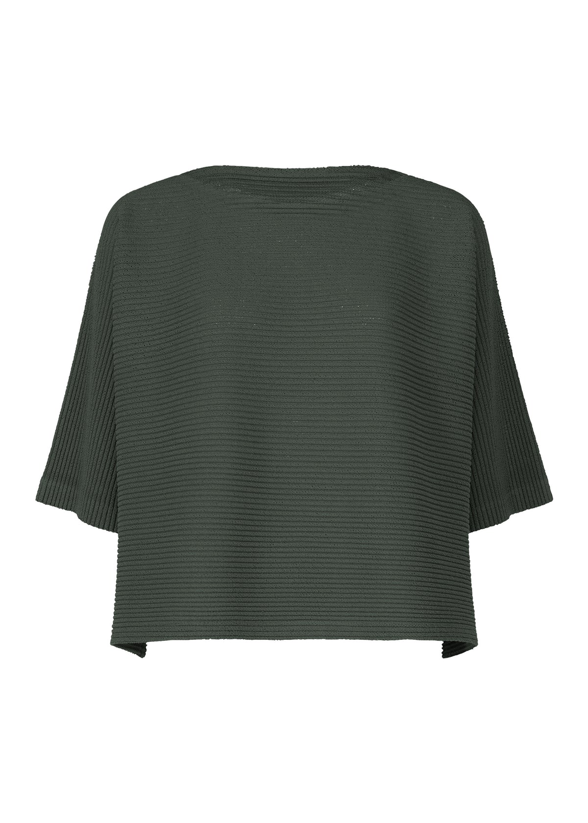FUWA FUWA MESH PLEATS、ウィメンズ_トップス_トップ、カーキ
