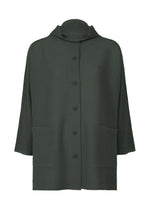 FUWA FUWA MESH PLEATS、ウィメンズ_トップス_カーディガン、カーキ