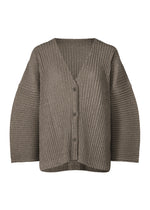 CORDUROY PLEATS、ウィメンズ_トップス_カーディガン、グレー