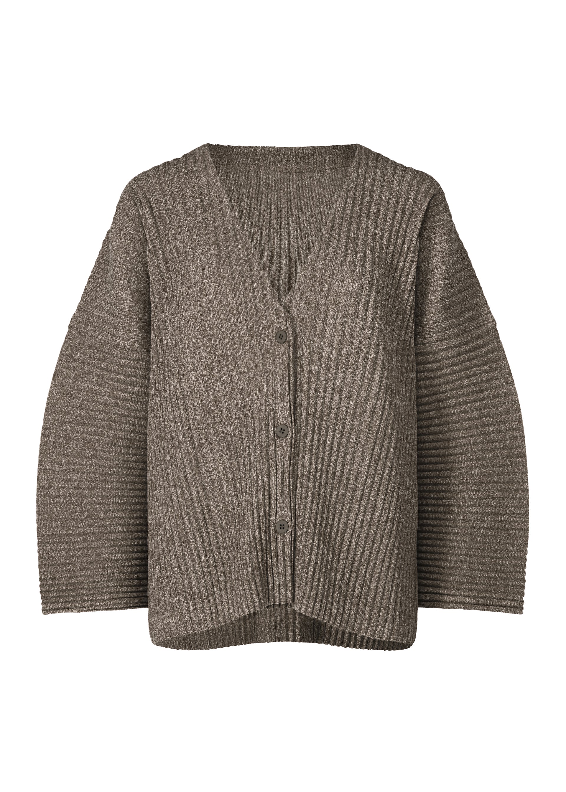 CORDUROY PLEATS、ウィメンズ_トップス_カーディガン、グレー