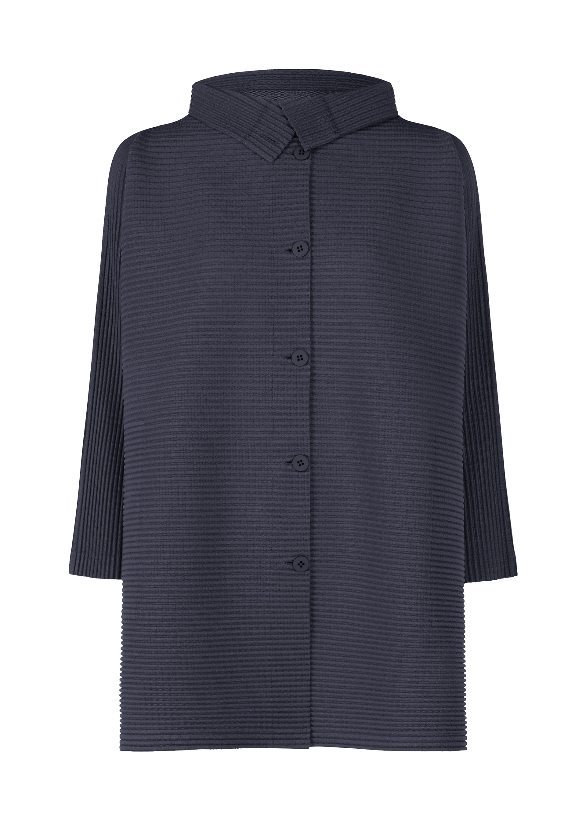 WARM PLEATS、ウィメンズ_トップス_カーディガン、ネイビー