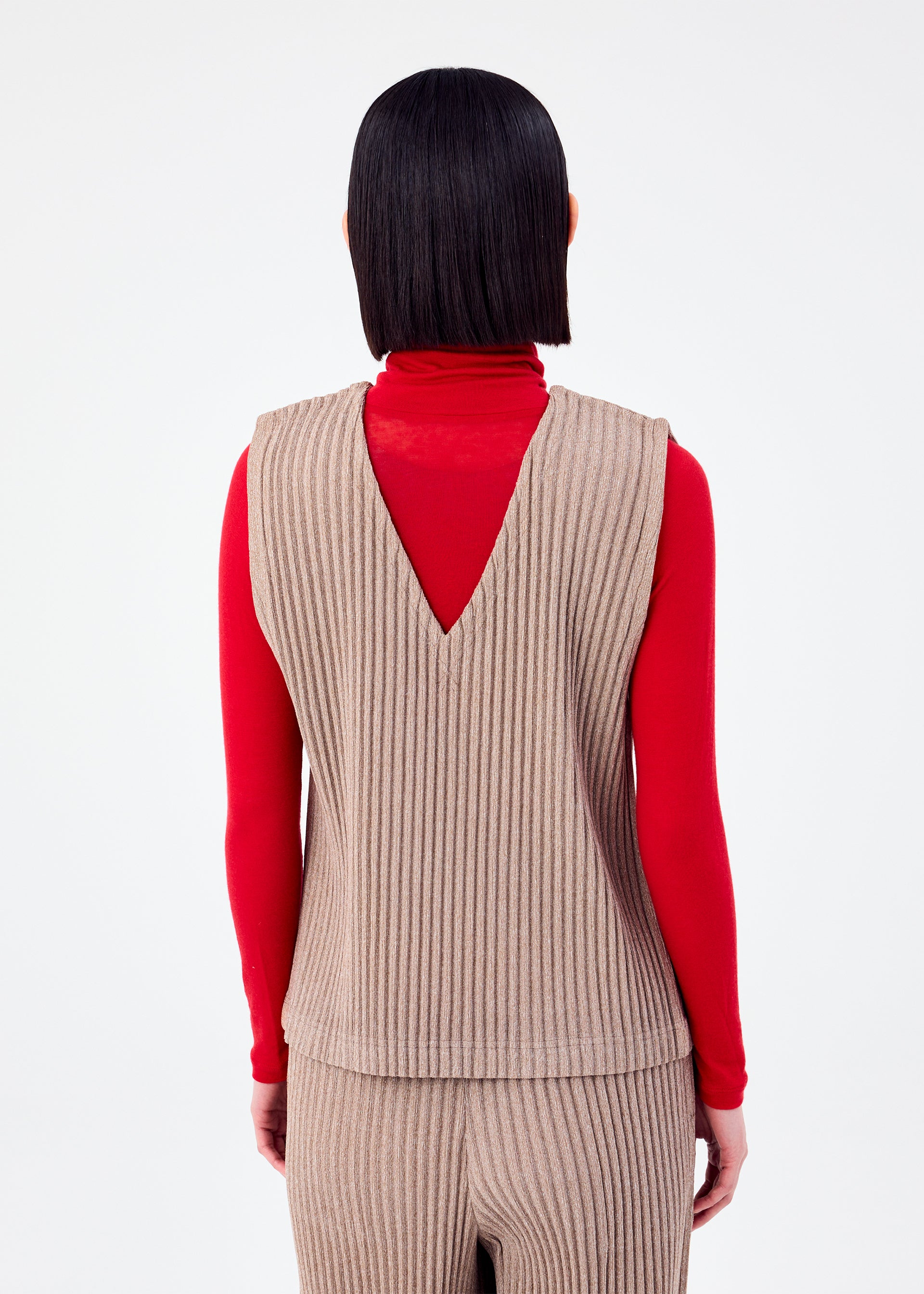 CORDUROY PLEATS、ウィメンズ_トップス_トップ、着用画像2