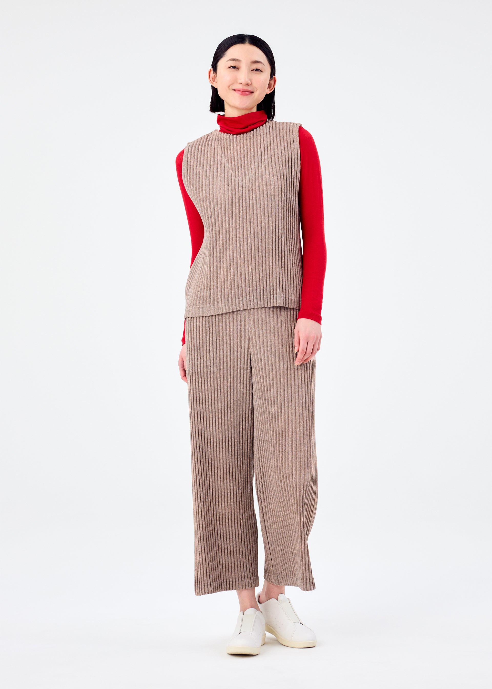 CORDUROY PLEATS、ウィメンズ_トップス_トップ、着用画像3