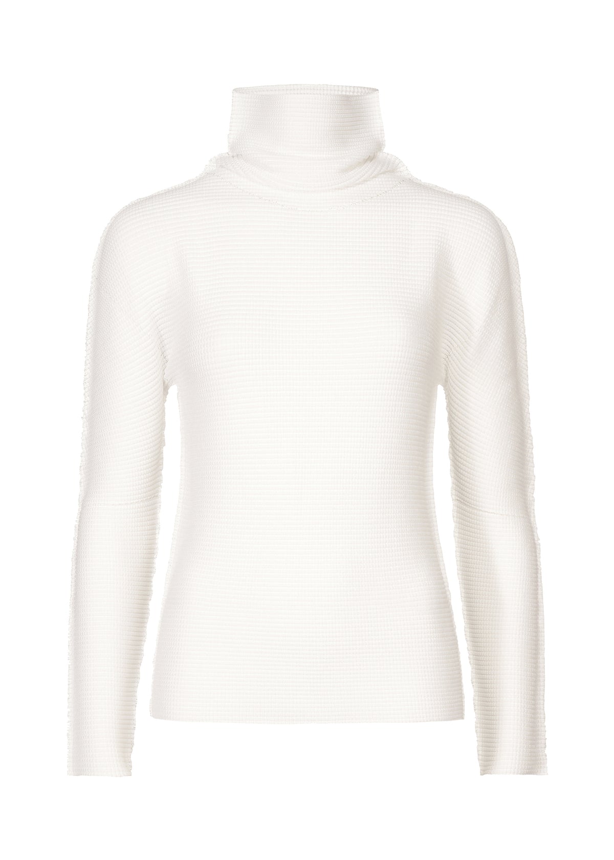KNIT STRETCH PLEATS、ウィメンズ_トップス_トップ、ホワイト
