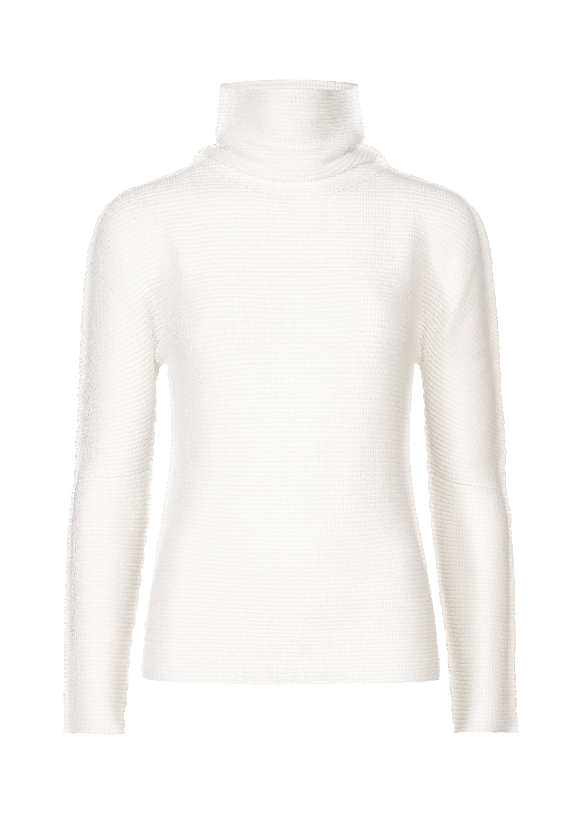 KNIT STRETCH PLEATS、ウィメンズ_トップス_トップ、ホワイト