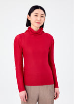 KNIT STRETCH PLEATS 1、ウィメンズ_トップス_トップ、着用画像1
