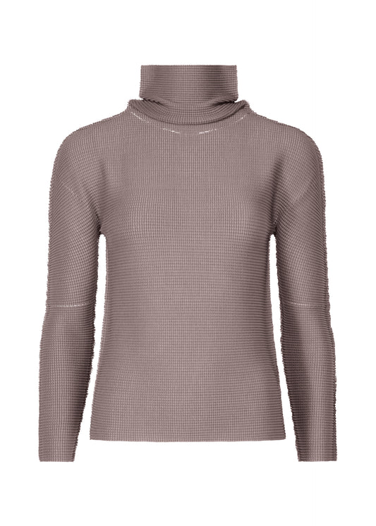 KNIT STRETCH PLEATS 1、ウィメンズ_トップス_トップ、ブラウン