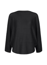 CURVE KNIT STRETCH PLEATS、ウィメンズ_トップス_トップ、ブラック