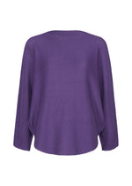 CURVE KNIT STRETCH PLEATS、ウィメンズ_トップス_トップ、パープル