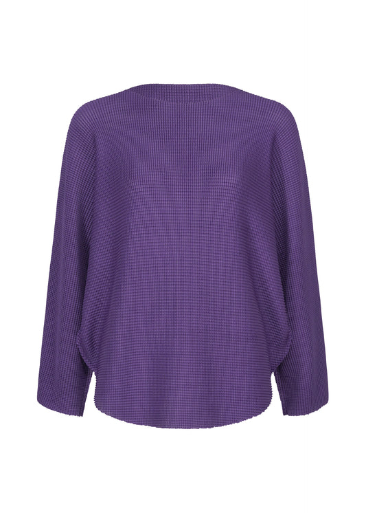 CURVE KNIT STRETCH PLEATS、ウィメンズ_トップス_トップ、パープル