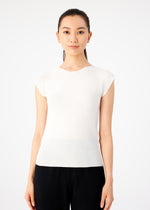 KNIT STRETCH PLEATS、ウィメンズ_トップス_トップ、着用画像1
