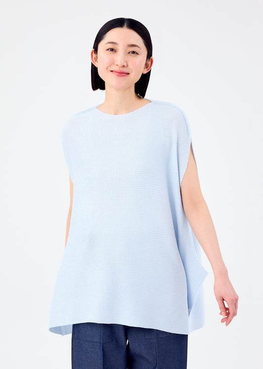 CURVE KNIT STRETCH PLEATS、ウィメンズ_トップス_トップ、着用画像1