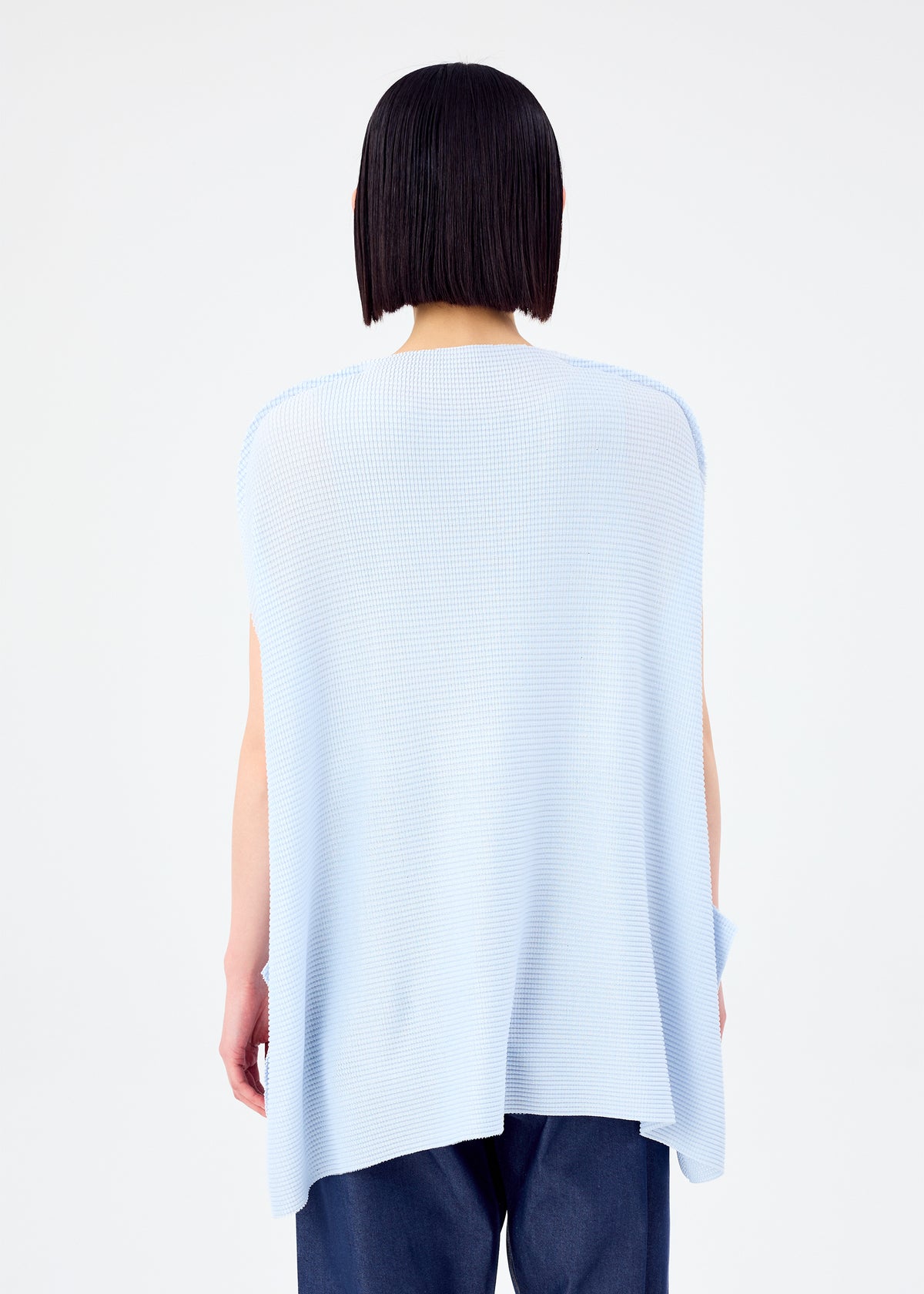 CURVE KNIT STRETCH PLEATS、ウィメンズ_トップス_トップ、着用画像2