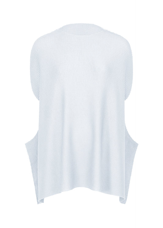 CURVE KNIT STRETCH PLEATS、ウィメンズ_トップス_トップ、グレー