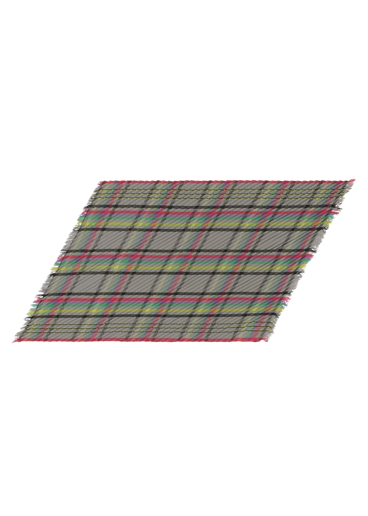 CHECK PLEATS STOLE、アクセサリー&その他_ストール、グレー