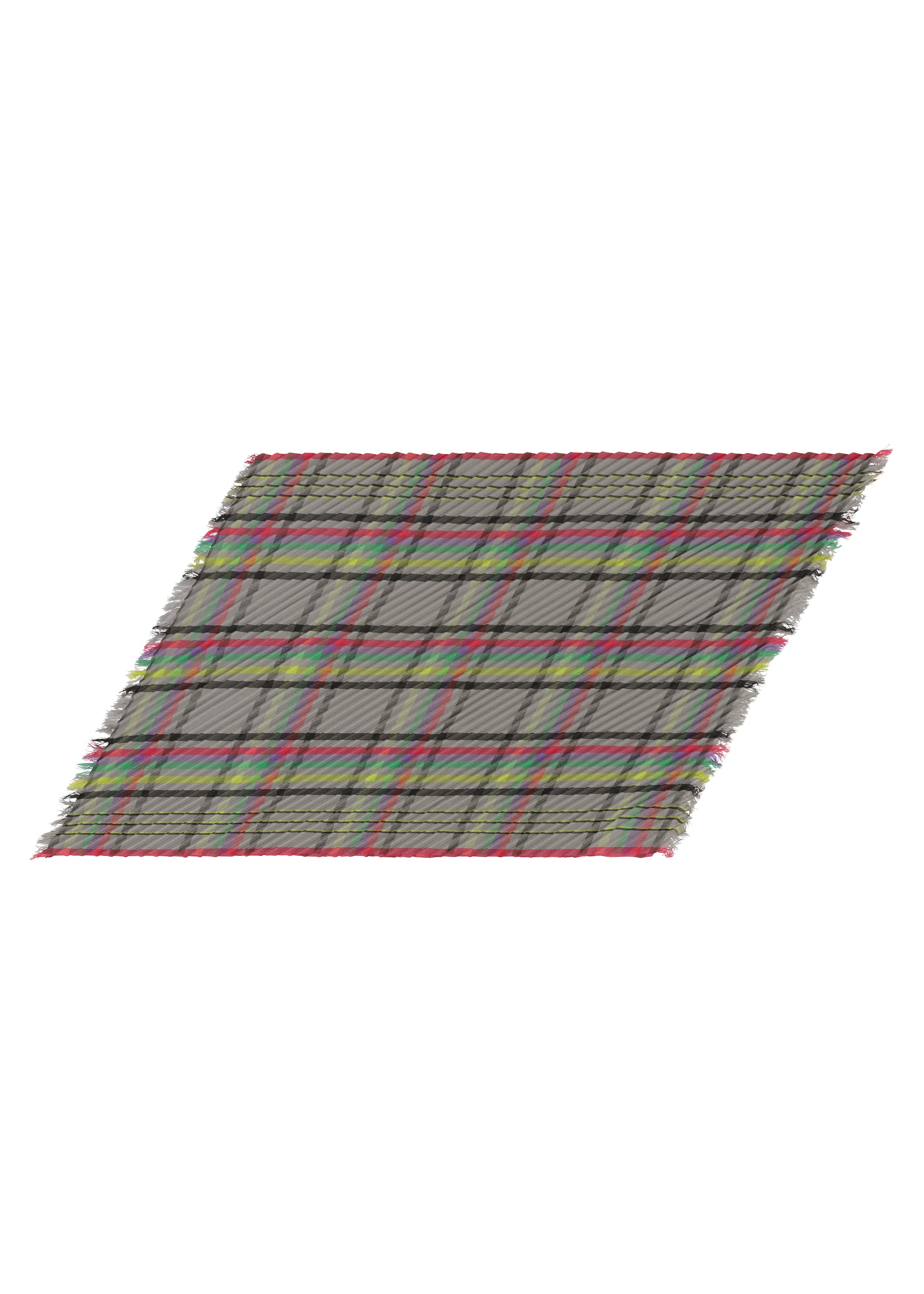 CHECK PLEATS STOLE、アクセサリー&その他_ストール、グレー