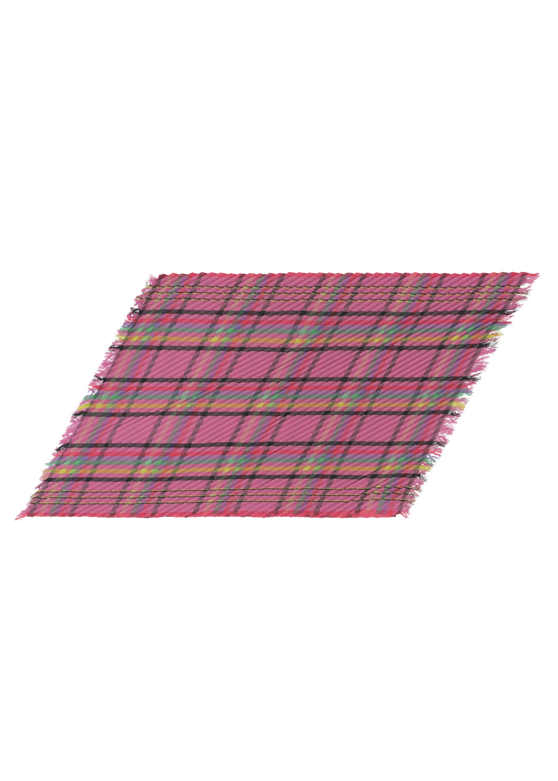 CHECK PLEATS STOLE、アクセサリー&その他_ストール、ピンク