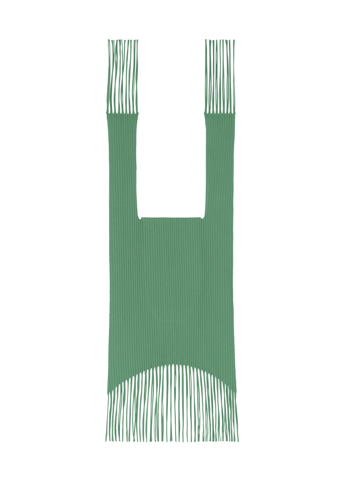 FRINGE FINE KNIT PLEATS BAG、バッグ&財布_トートバッグ、グリーン