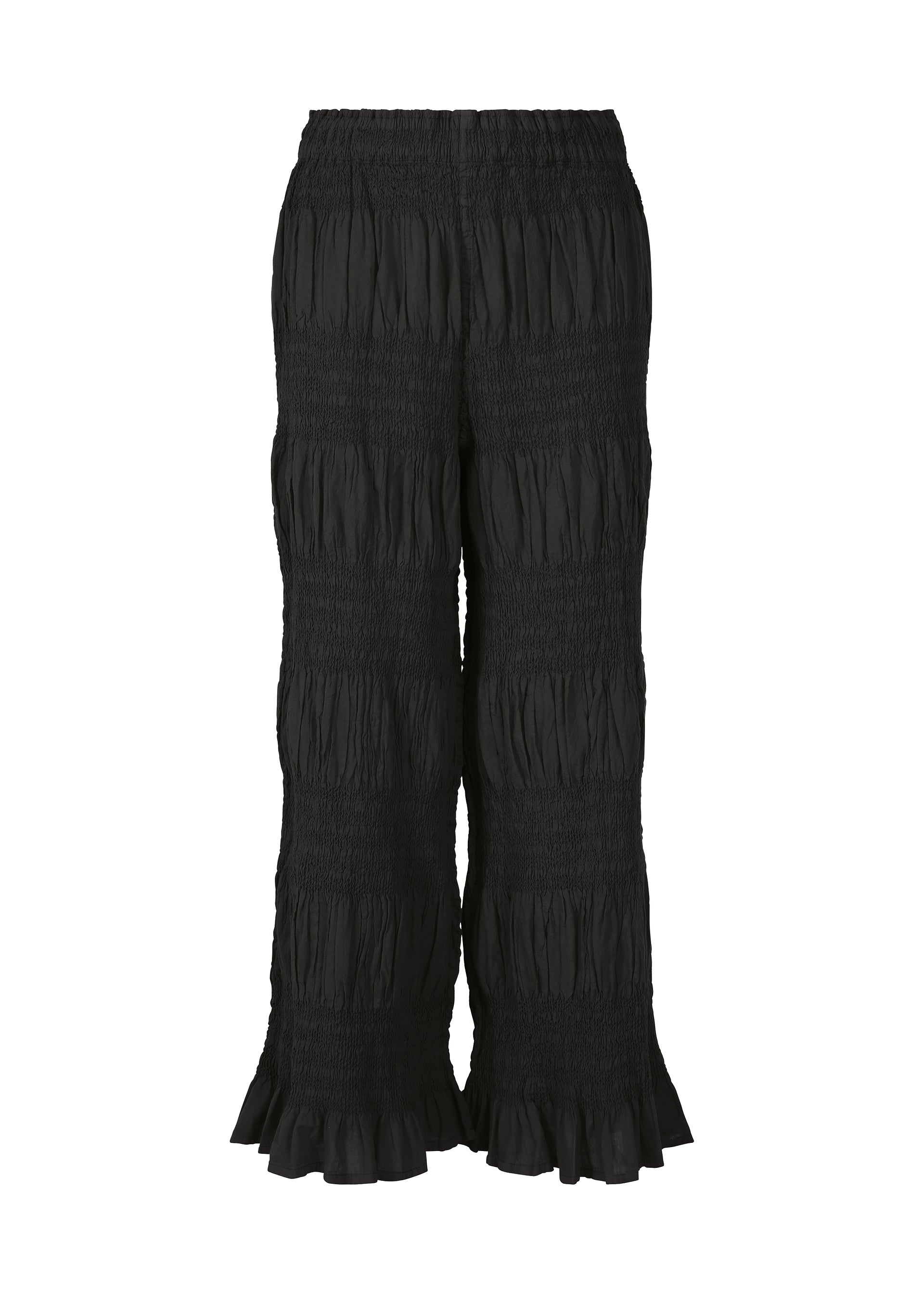 SHRINK STRIPE、ウィメンズ_パンツ、ブラック
